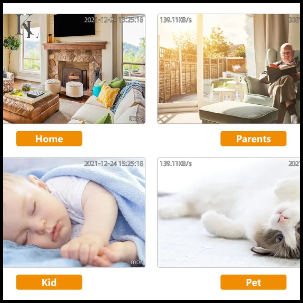 4PCS IMOU Indoor Security Camera Baby Monitor Wi-Fi IP