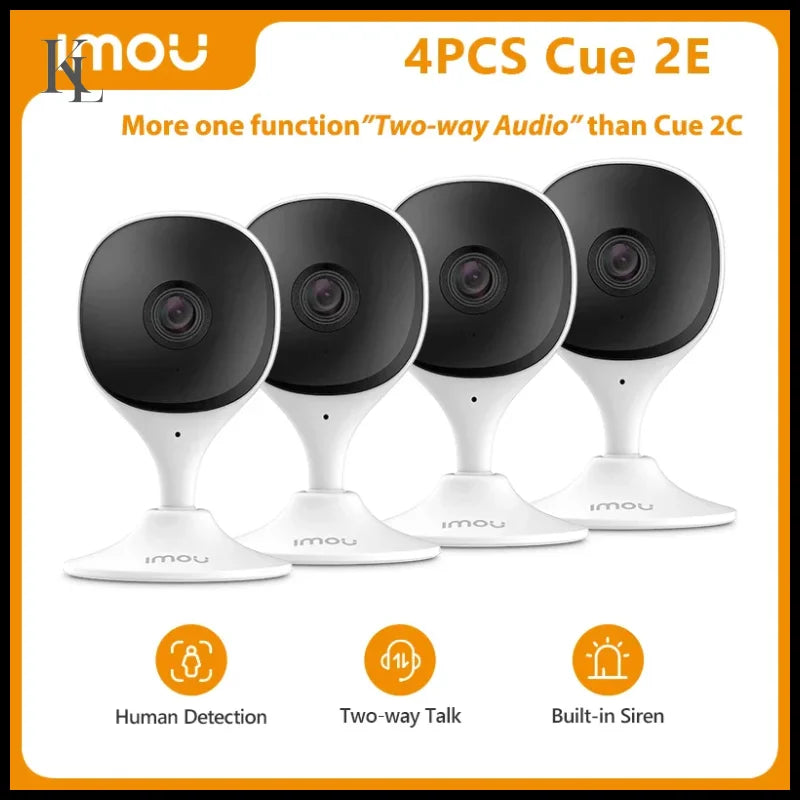 4PCS IMOU Indoor Security Camera Baby Monitor Wi-Fi IP 4PCS Cue 2E / Eu plug / 3.6mm|United States