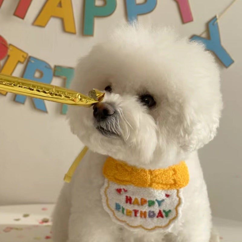 Pet Party Bib – Cute &amp; Colorful Dog/Cat Birthday Accessory