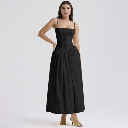 2024 Fairy Elegant Fashion High-end Sense French Sling Gentle Style Dress Slimming Floral Sling Dress