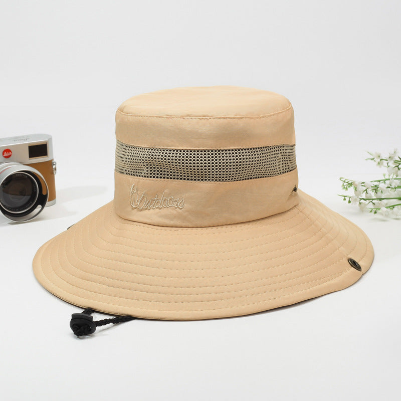 A 15CM wide-brim hat for men's outdoor use