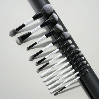 Black and White Double-Tipped Makeup Brush