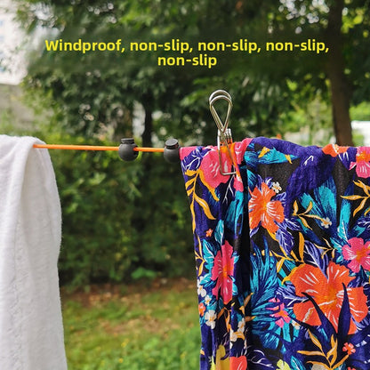 Non-drilled invisible clothes drying line