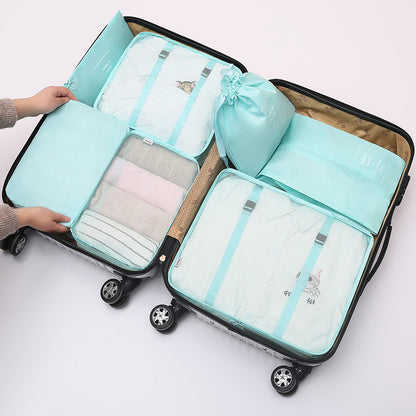 Travel seven-piece storage bag