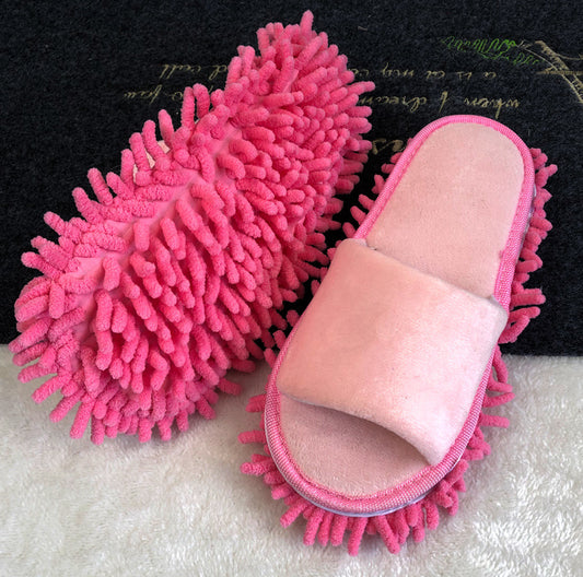 Lazy person's slippers for mopping and sweeping the floor