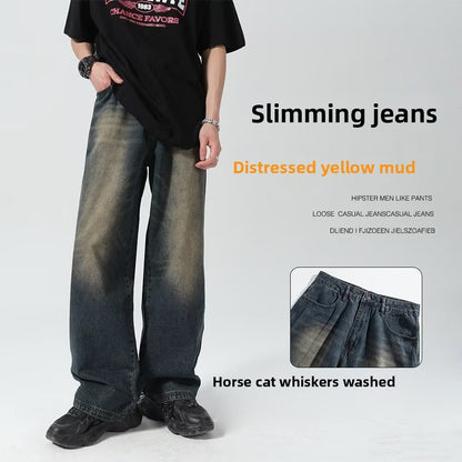 Vintage Washed Blue Denim Jeans