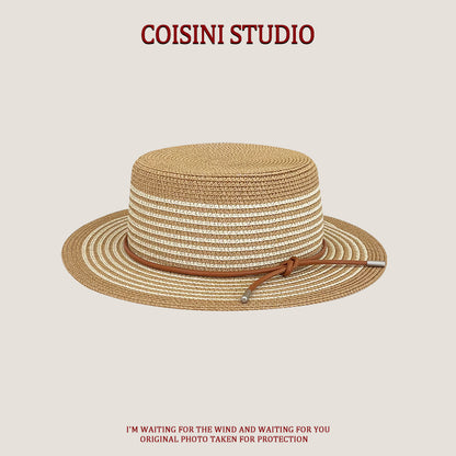 Handwoven Bag Large Capacity Straw Handbag Women's Sun Shade Straw Hat Casual Fashion Easiest for match Shoulder Bag
