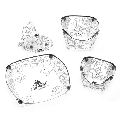 Outdoor ultra-light folding tableware portable bowl