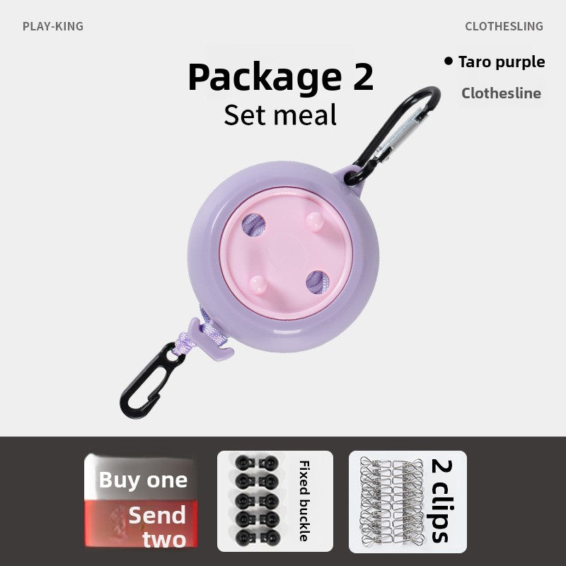 Non-drilled invisible clothes drying line