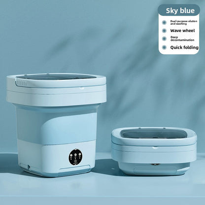 Folding washing machine portable automatic dormitory travel essential mini underwear socks washing machine
