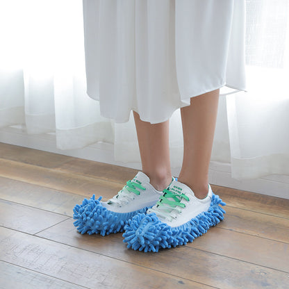 Floor mopping slippers are detachable and washable for cleaning the floor