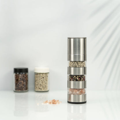 Stainless steel pepper grinder