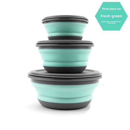 Folding bowl portable tableware for outdoor use