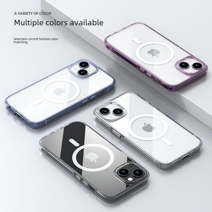 Magnetic Transparent Shockproof TPU Phone Case for iPhone 12 -16 Pro Max