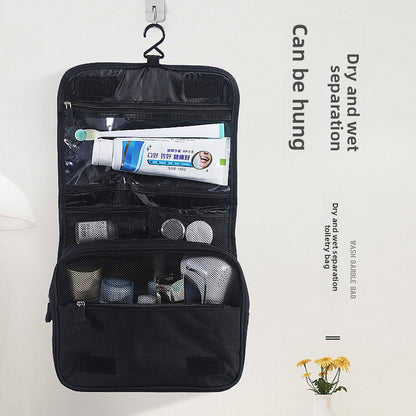 Waterproof large-capacity dry-wet separation cosmetic storage bag