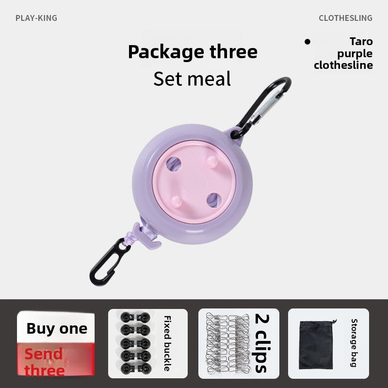 Non-drilled invisible clothes drying line