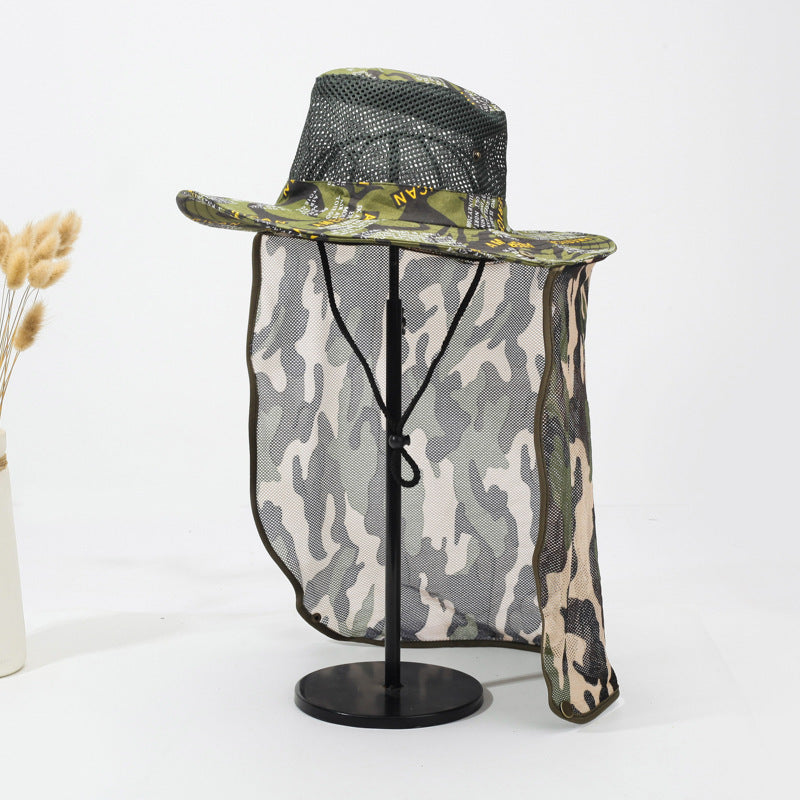 A 15CM wide-brim hat for men's outdoor use