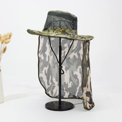 A 15CM wide-brim hat for men's outdoor use
