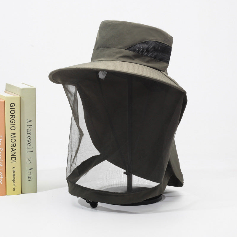 A 15CM wide-brim hat for men's outdoor use