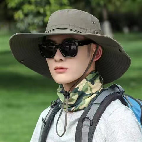 A 15CM wide-brim hat for men's outdoor use