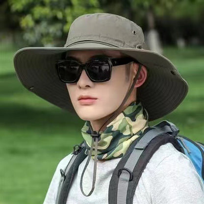 A 15CM wide-brim hat for men's outdoor use