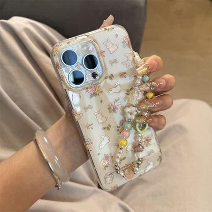 Cute Jungle Running White Rabbit Silicone Phone Case