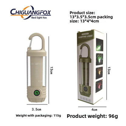 New three-color LED retro camping lamp