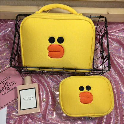 Cartoon Brown Bear Large Capacity Cosmetic Bag