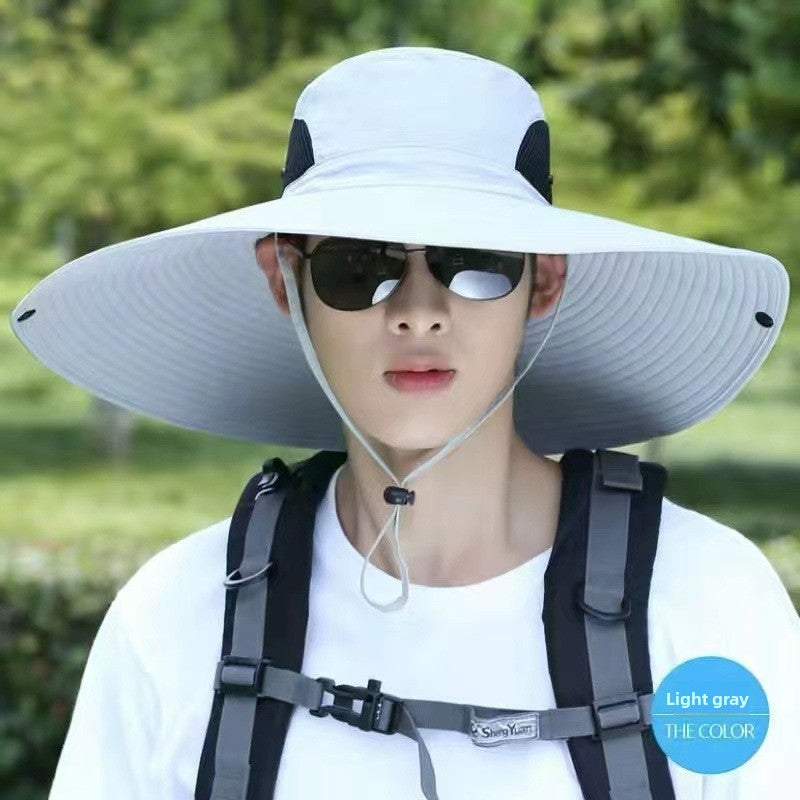 A 15CM wide-brim hat for men's outdoor use