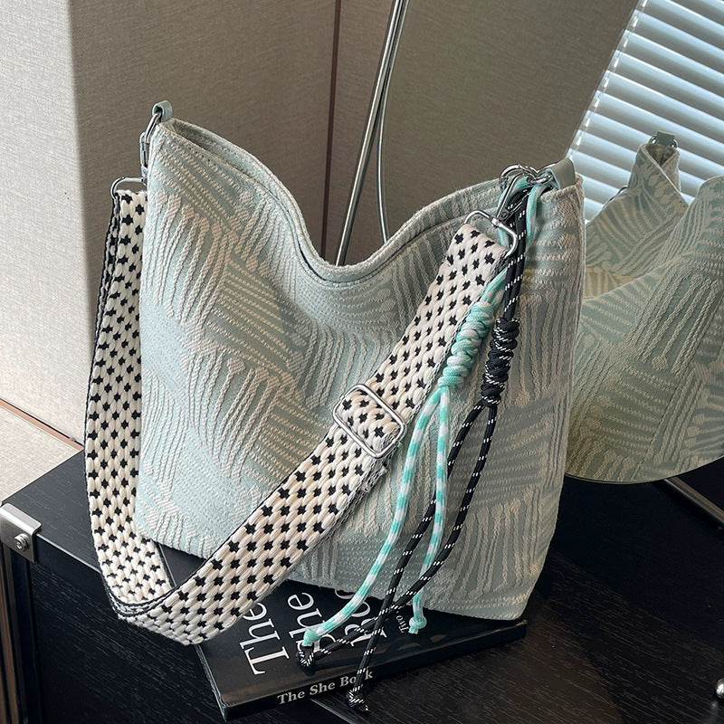 High-end Sense Plaid Canvas Bag