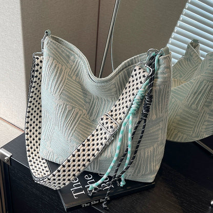 High-end Sense Plaid Canvas Bag