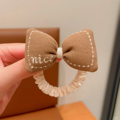 Children's milk coffee-colored flower headband