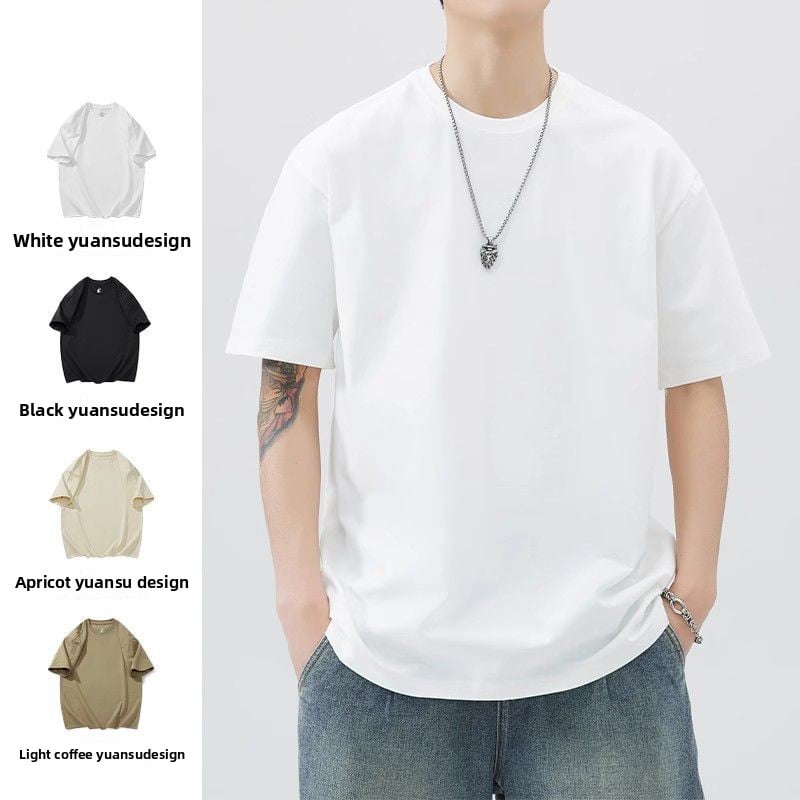 Pure cotton men's short-sleeved T-shirt
