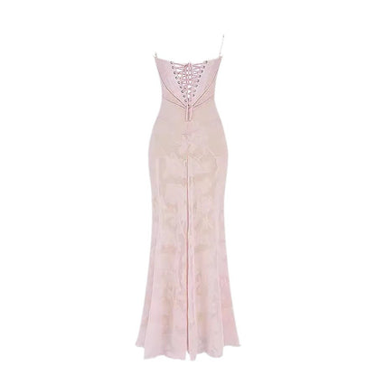 French Style Strap Niche Lace Sling Dress Women's New Fashion Autumn Fairy Skirt Vacation Casual Mid-length