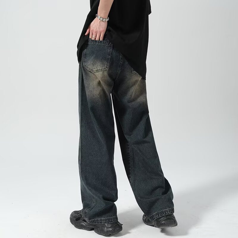 Vintage Washed Blue Denim Jeans