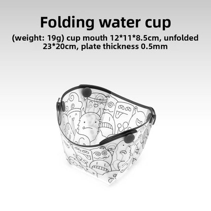 Outdoor ultra-light folding tableware portable bowl
