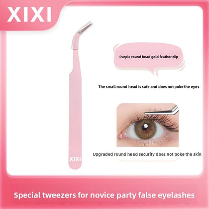 Pliers-type precision false eyelash accessory tool