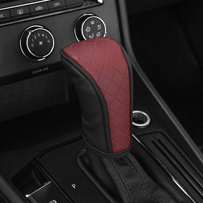 Car Perforated Breathable Cowhide Gear Sleeve