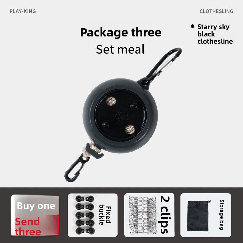 Non-drilled invisible clothes drying line