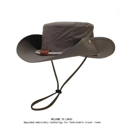 A 15CM wide-brim hat for men's outdoor use