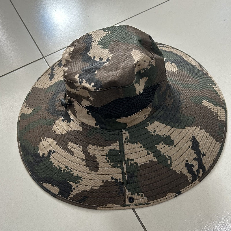 A 15CM wide-brim hat for men's outdoor use