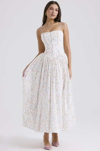 2024 Fairy Elegant Fashion High-end Sense French Sling Gentle Style Dress Slimming Floral Sling Dress