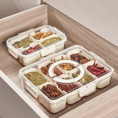 Eight-compartment Storage Box Portable Refrigerator Storage Box