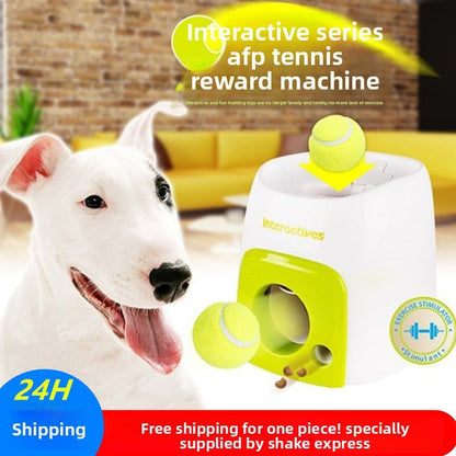 Interactive Tennis Ball Launcher &amp; Treat Dispenser for Dogs