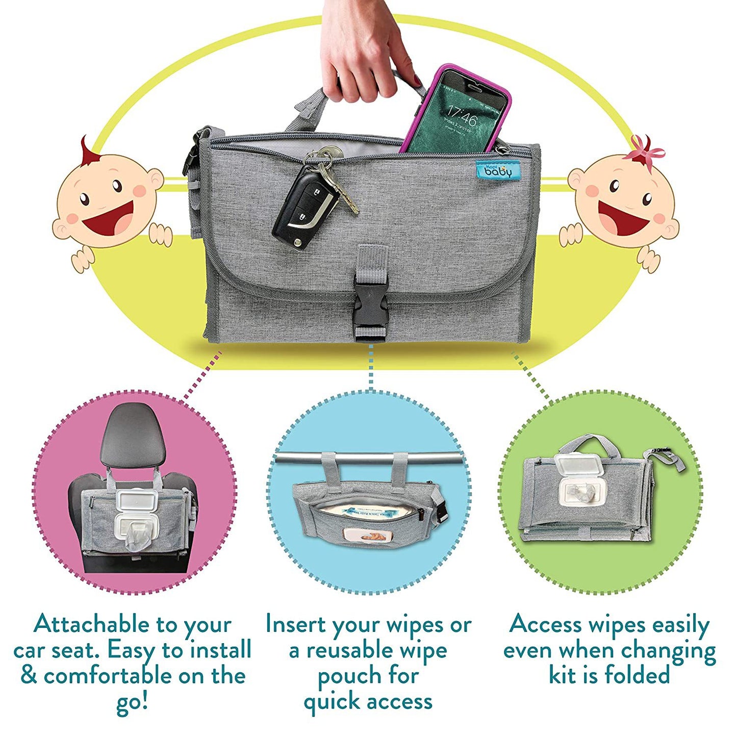 Baby stroller suspended newborn urine separator