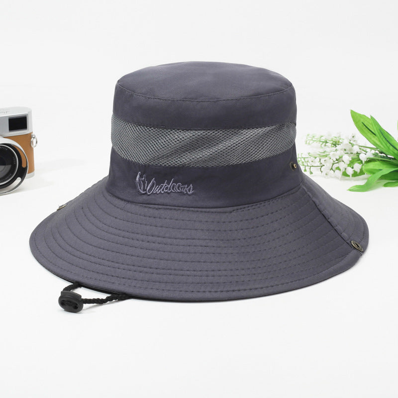A 15CM wide-brim hat for men's outdoor use