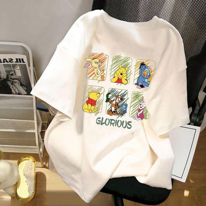 Men's and Women's Fashion Design Sense Printing Couple Summer Loose Top T-Shirt Women
