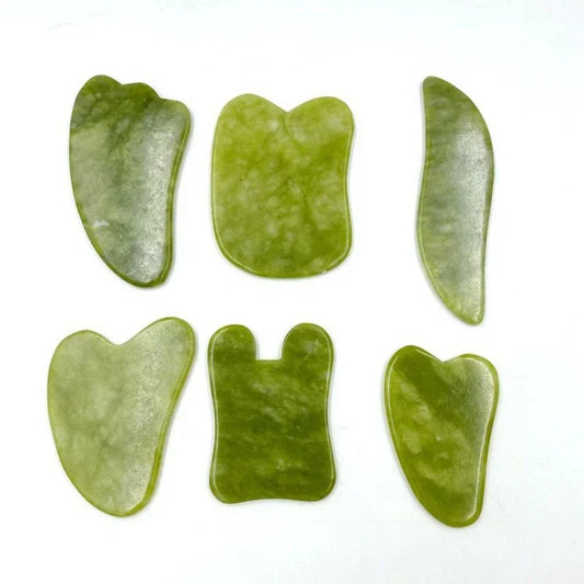 Facial Massage Guasha Board Double Heads Jade Natural Stone Face Lift Body Skin Relaxation Slimming Beauty Neck Thin Lift