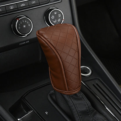Car Perforated Breathable Cowhide Gear Sleeve