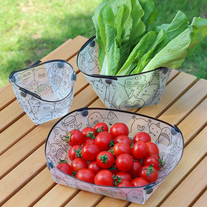 Outdoor ultra-light folding tableware portable bowl